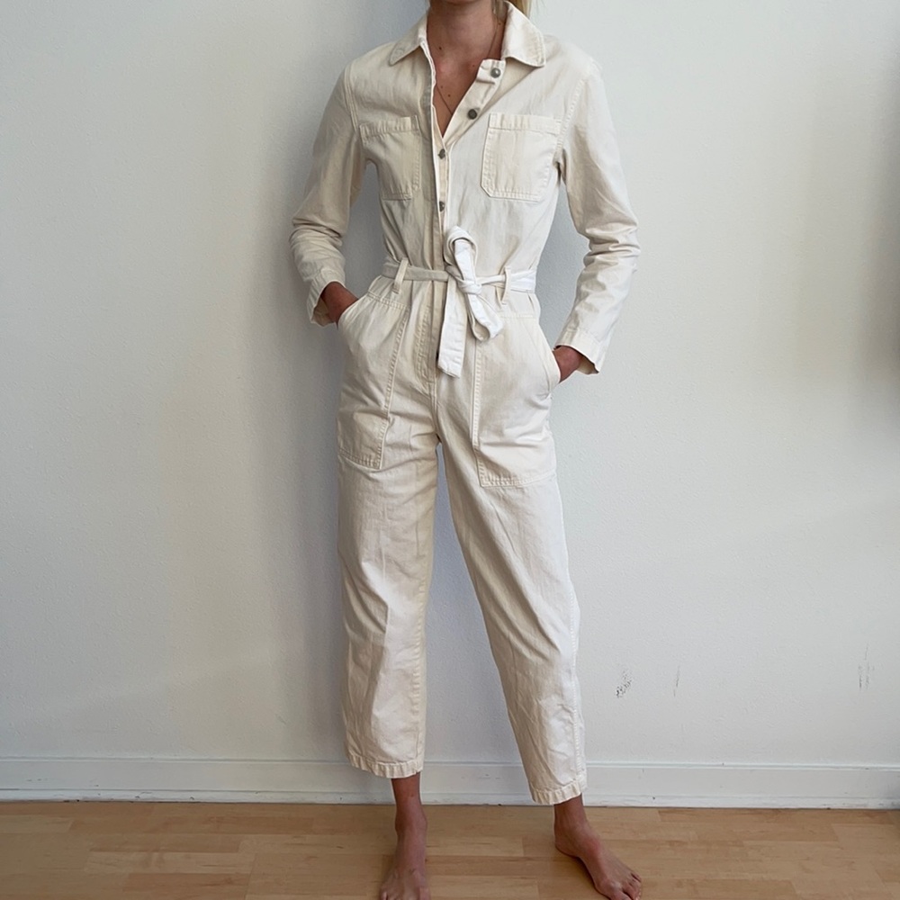 White jumpsuit & Other Stories size 2